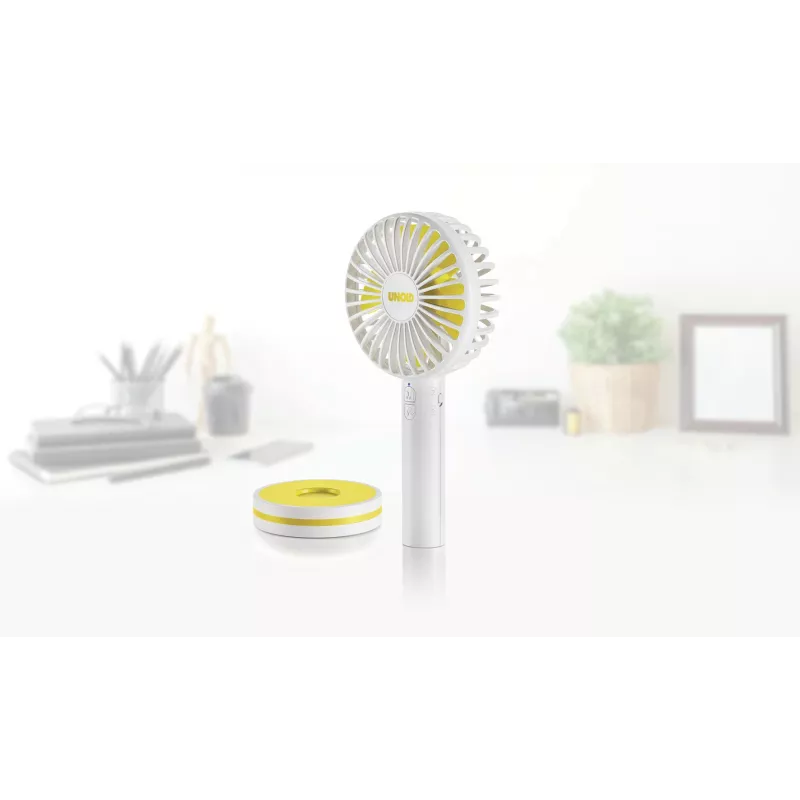 Unold Breezy 86610 rankinis ventiliatorius, balta/geltona