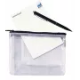 Rexel tinklinis maišelis su juodu užtrauktuku A6, A6, PVC, juodas, permatomas, 170 mm, 7 mm, 16 g