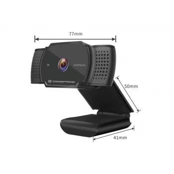 Conceptronic AMDIS 2K Super HD Automatinio Fokusavimo Internetinė Kamera su Mikrofonu