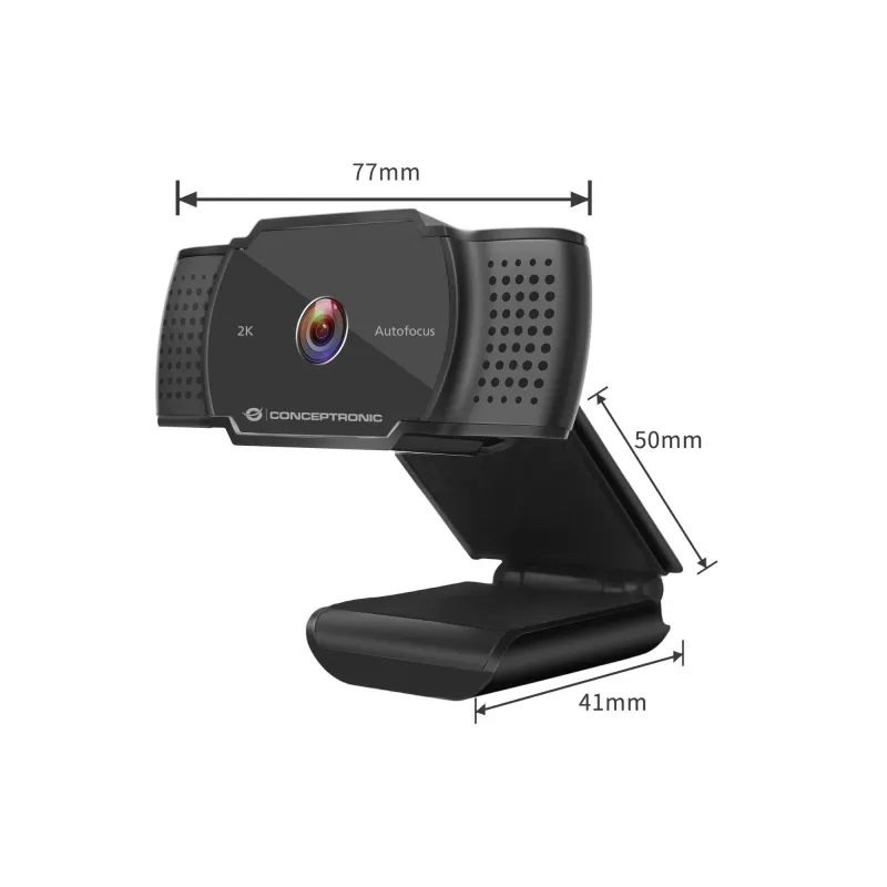 Conceptronic AMDIS 2K Super HD Automatinio Fokusavimo Internetinė Kamera su Mikrofonu