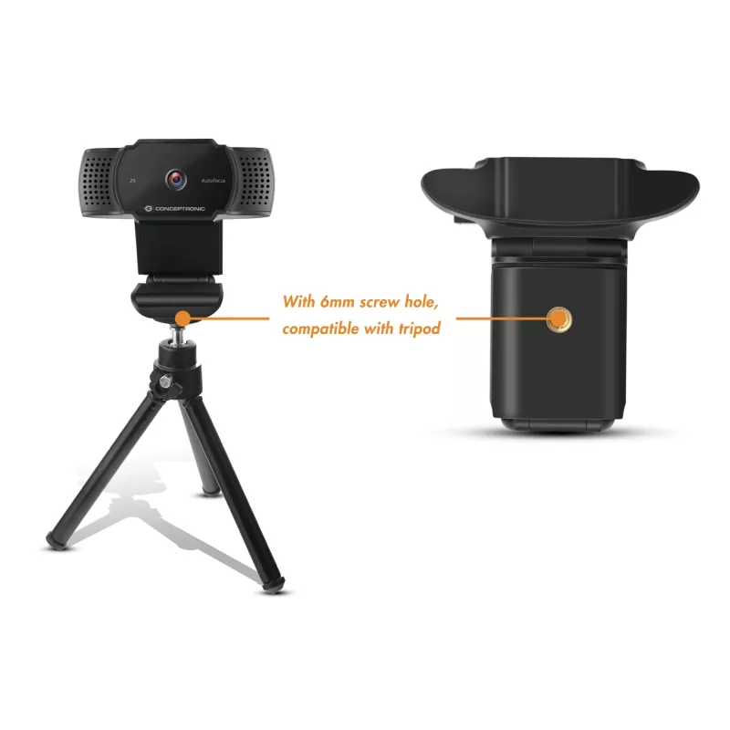 Conceptronic AMDIS 2K Super HD Automatinio Fokusavimo Internetinė Kamera su Mikrofonu