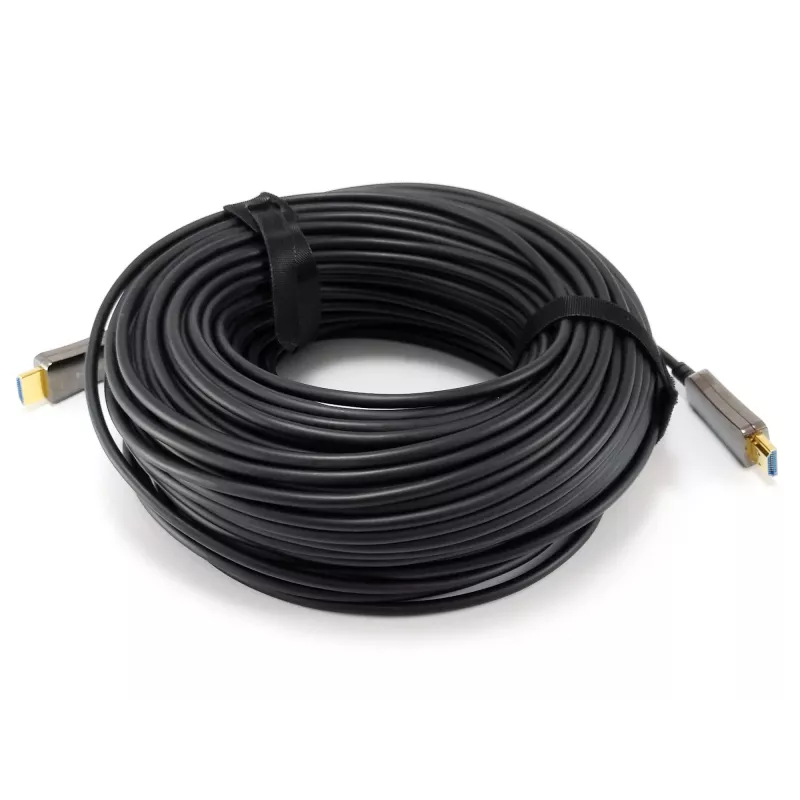 Equip HDMI 2.0 aktyvus optinis kabelis, M/M, 70 m, 70 m, HDMI A tipo (standartinis), HDMI A tipo (standartinis), 3D, 18 Gbit/s, juodas
