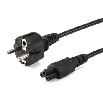 Equip aukštos kokybės maitinimo laidas, C5 į Schuko, 3,0 m, 3 m, C5 jungtis, CEE7/7, H05VV-F3G, 250 V, 2,5 A