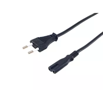 Equip aukštos kokybės maitinimo laidas, C7 į 2 kontaktų Euro, 3,0 m, 3 m, 2 kontaktų, C7 jungtis, H03VVH2-F, 250 V, 2,5 A