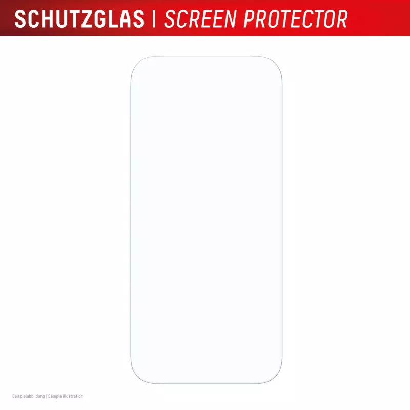 Ekrano apsauginė plėvelė ir dėklas e.v.i. Displex, skirtas Apple iPhone 17, grūdintas stiklas, skaidrus, sausas uždėjimas, atsparus įbrėžimams