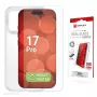Ekrano apsauga + dėklas e.v.i. Apple iPhone 17 Pro – grūdintas stiklas, skaidrus, atsparus įbrėžimams ir smūgiams