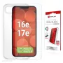 Ekrano apsauga ir dėklas e.v.i. Displex, skirtas Apple iPhone 16e/17e, grūdintas stiklas, skaidrus, atsparus įbrėžimams