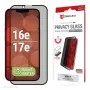 Privatumą užtikrinanti grūdinto stiklo ekrano apsauga e.v.i. Displex (10H), skirta Apple iPhone 16e/17e su privatumo filtru, atspari smūgiams ir įbrėžimams