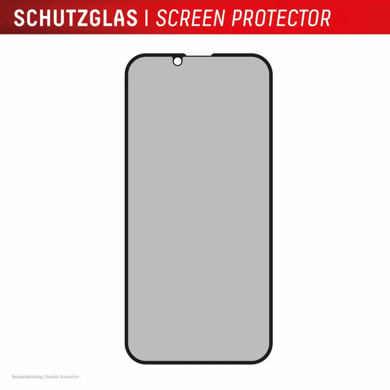 Privatumą užtikrinanti grūdinto stiklo ekrano apsauga e.v.i. Displex (10H), skirta Apple iPhone 16e/17e su privatumo filtru, atspari smūgiams ir įbrėžimams