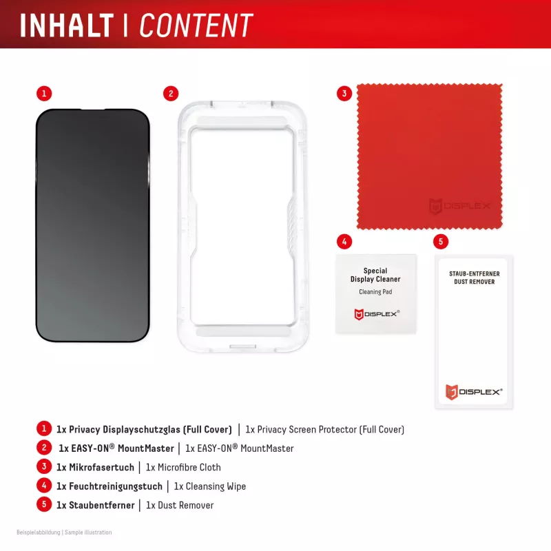 Privatumą užtikrinanti grūdinto stiklo ekrano apsauga e.v.i. Displex (10H), skirta Apple iPhone 16e/17e su privatumo filtru, atspari smūgiams ir įbrėžimams