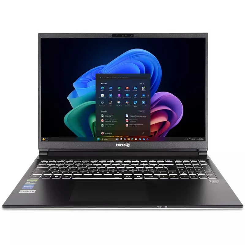 TERRA MOBILE GAMER ELITE 3A Copilot+ PC su AMD Ryzen™ AI 7 350 procesoriumi, nešiojamasis kompiuteris, 40.6 cm (16 inch), WQXGA, 32 GB DDR5-SDRAM, 1 TB SSD, NVIDIA GeForce RTX 5060, Wi-Fi 6E (802.11ax), Windows 11 Home, vokiškas, sidabrinis