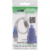 InLine 33304X USB į nuoseklųjį adapterio kabelis su feritu, USB-A į 9 kontaktų Sub-D kištukas