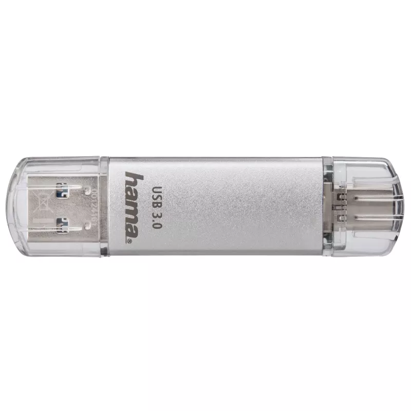 Hama C-Laeta USB atminties raktas 64 GB USB A tipo / USB C tipo 3.2 1-os kartos (3.1 1-os kartos) Sidabrinis