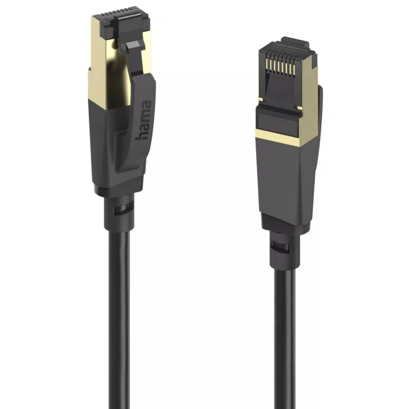 Hama 00202002 tinklo kabelis juodas 3 m Cat8 S/FTP (S-STP)