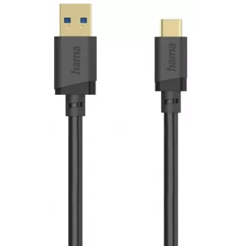 Hama 00202006 USB laidas USB 3.2 Gen 1 (3.1 Gen 1) 1,5 m USB A USB C 5 Gbit/s Juodas