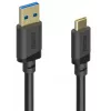 Hama 00202006 USB laidas USB 3.2 Gen 1 (3.1 Gen 1) 1,5 m USB A USB C 5 Gbit/s Juodas
