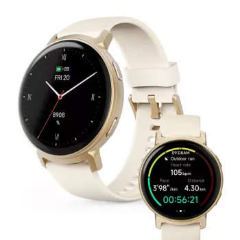 Hama Arion 3,35 cm (1,32 col.) AMOLED 43 mm skaitmeninis 466 x 466 pikselių jutiklinis ekranas auksinis GPS (palydovinis)
