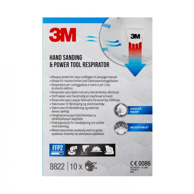 3M 8822 FFP2 10 vnt. kaušelio tipo