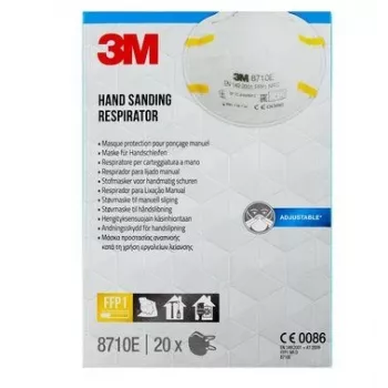 3M 8710PRO20 dulkių kaukė 20 vnt. Puodelio formos FFP1