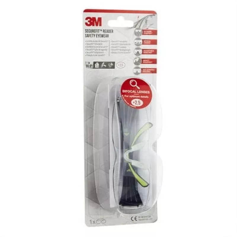 3M SF425C1 Apsauginiai akiniai Plastikas Juoda, Žalia