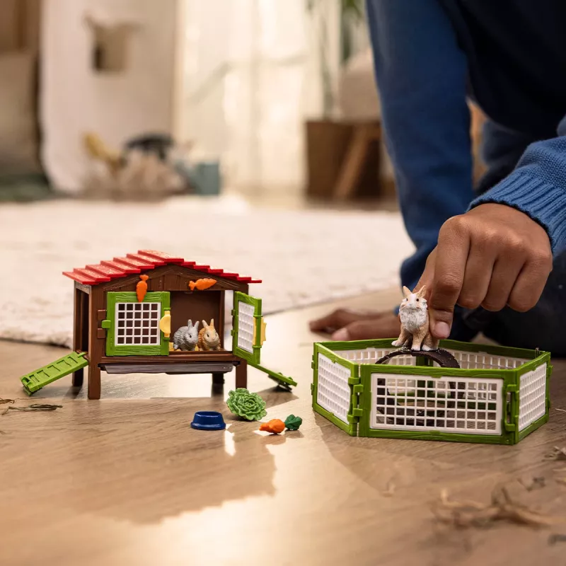schleich FARM WORLD Triušių narvelis, Gyvūnas, Ūkis, Ūkio gyvūnai / ūkio žaislai, 3 metai, Įvairiaspalvis
