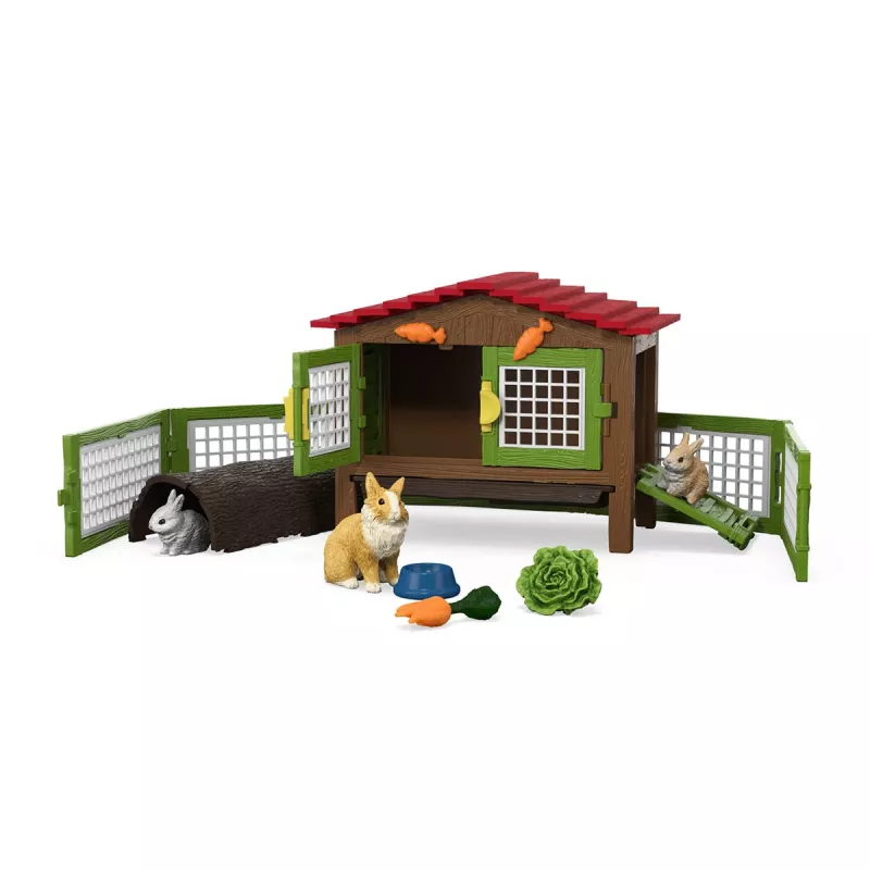 schleich FARM WORLD Triušių narvelis, Gyvūnas, Ūkis, Ūkio gyvūnai / ūkio žaislai, 3 metai, Įvairiaspalvis