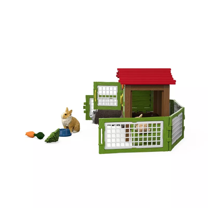 schleich FARM WORLD Triušių narvelis, Gyvūnas, Ūkis, Ūkio gyvūnai / ūkio žaislai, 3 metai, Įvairiaspalvis
