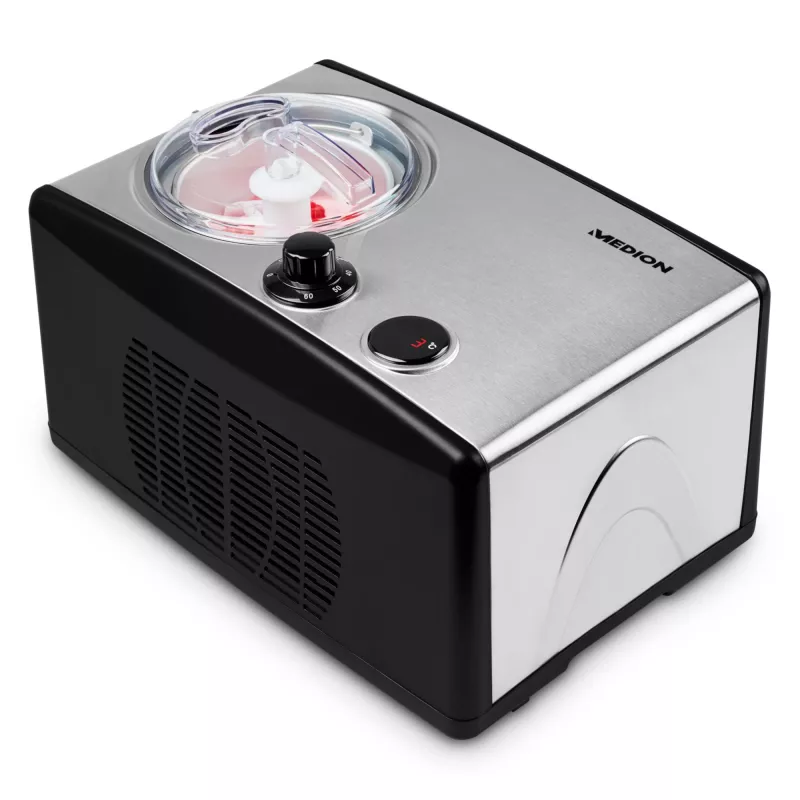MEDION MD 18387 kompresorinis ledų gamintuvas 1,5 L 150 W juoda, sidabrinė