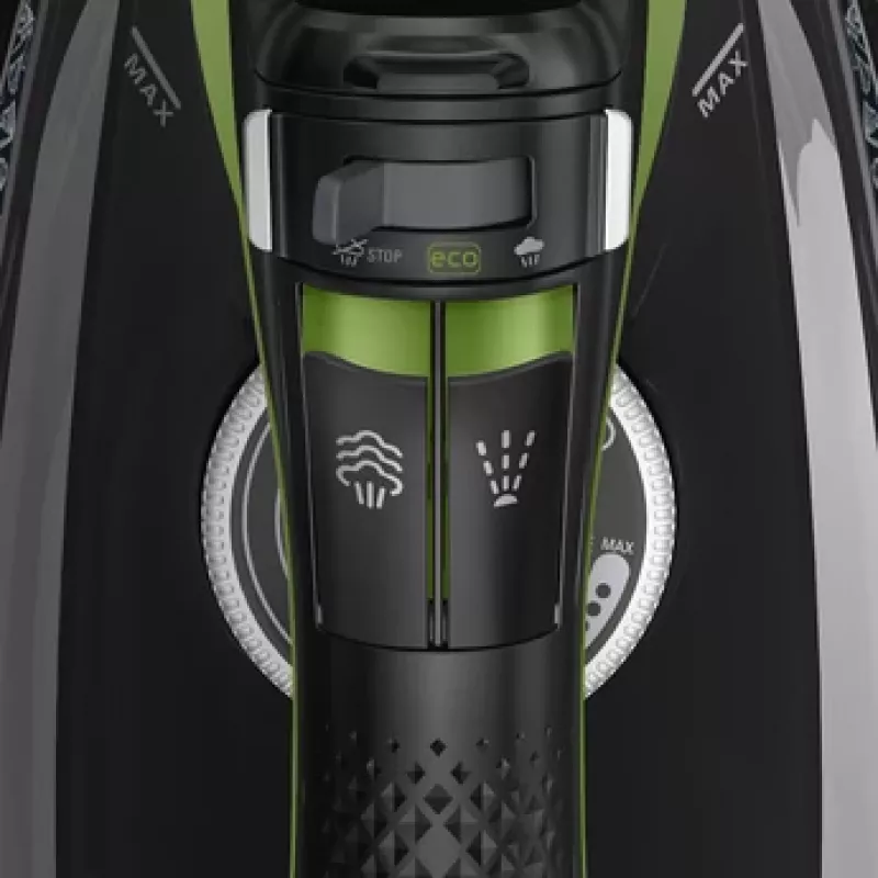 Rowenta DW6330 Eco Intelligence Dry & Steam iron Microsteam 400 HD soleplate 2500 W Juoda, Green