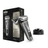 Braun Series 9 9325s naujausios kartos elektrinis skustuvas, įkrovimo stovas, medžiaginis dėklas, grafito spalvos