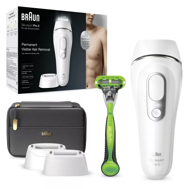 Braun Silk-expert Pro Silk·expert Pro 5 PL5145 Intensyvi impulsinė šviesa (IPL) Sidabrinė, Balta