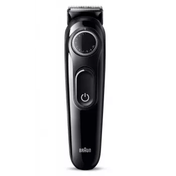Braun BeardTrimmer 3 Beard Trm 3 BT3400, plaunama, baterija, juoda