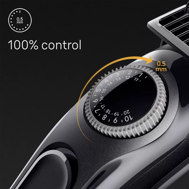 Braun BeardTrimmer 3 Beard Trm 3 BT3400, plaunama, baterija, juoda