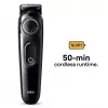 Braun BeardTrimmer 3 Beard Trm 3 BT3400, plaunama, baterija, juoda