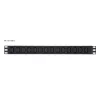 ATEN Basic Metered 1U PDU su apsauga nuo viršįtampių, Basic, Metered, 1U, juoda, LCD, 18 kintamosios srovės lizdų, C13 jungtis
