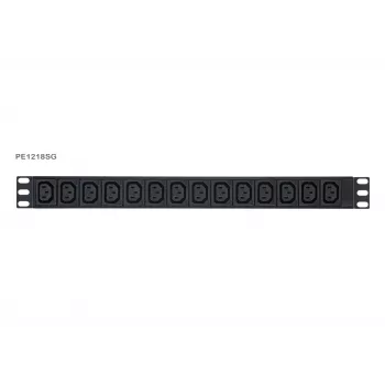 ATEN Basic Metered 1U PDU su apsauga nuo viršįtampių, Basic, Metered, 1U, juoda, LCD, 18 kintamosios srovės lizdų, C13 jungtis
