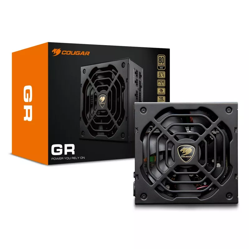 Maitinimo blokas COUGAR GR 1000W ATX3.1 PCIE 5.1 80 PLUS Gold, 1000 W, 20+4 kontaktų ATX, 120 mm ventiliatorius