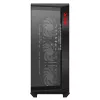 XPG BATTLECRUISER II ST Mid-Tower Juoda, Midi Tower, PC, juoda, ATX, EATX, micro ATX, Mini-ITX, nerūdijantis plienas, žaidimams