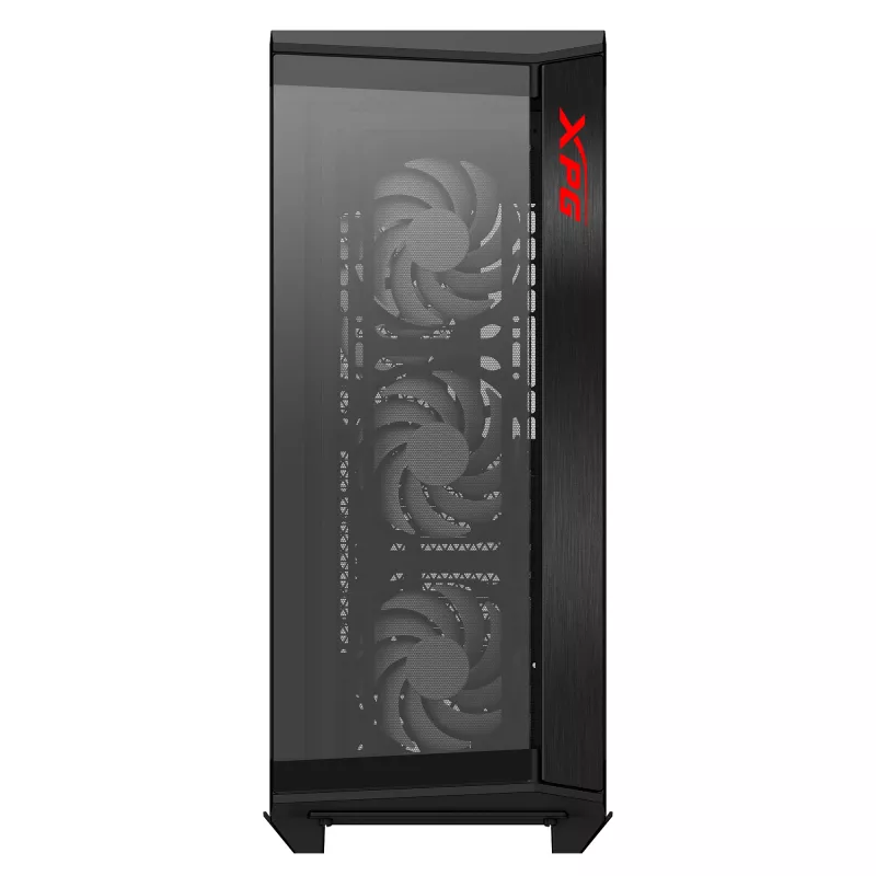 XPG BATTLECRUISER II ST Mid-Tower Juoda, Midi Tower, PC, juoda, ATX, EATX, micro ATX, Mini-ITX, nerūdijantis plienas, žaidimams