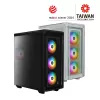 XPG BATTLECRUISER II ST Mid-Tower Juoda, Midi Tower, PC, juoda, ATX, EATX, micro ATX, Mini-ITX, nerūdijantis plienas, žaidimams