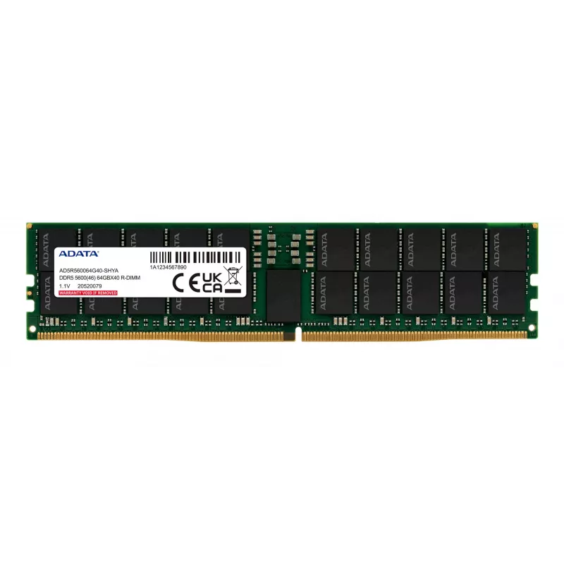 ADATA AD5R560032G20-SHYA atminties modulis 32 GB 1 x 32 GB DDR5 5600 MT/s 288 kontaktų DIMM ECC