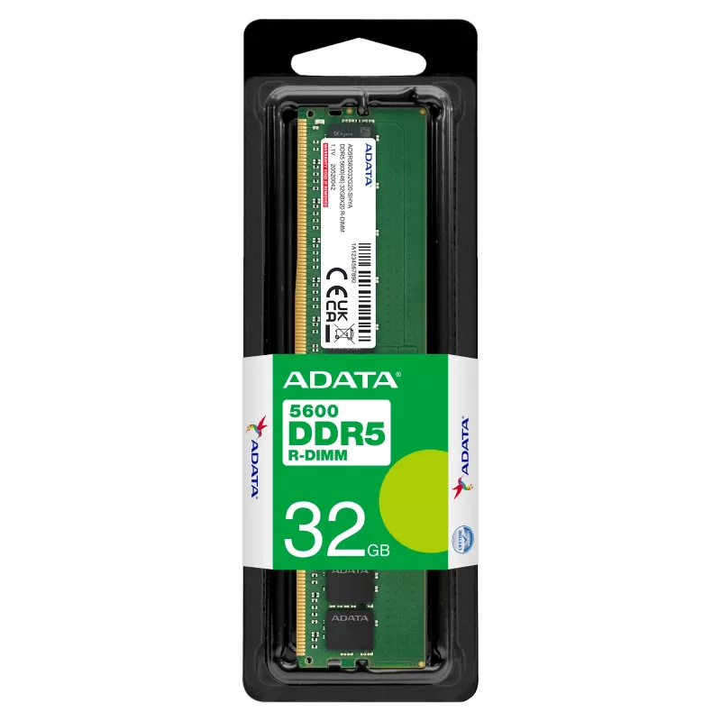 ADATA AD5R560032G20-SHYA atminties modulis 32 GB 1 x 32 GB DDR5 5600 MT/s 288 kontaktų DIMM ECC