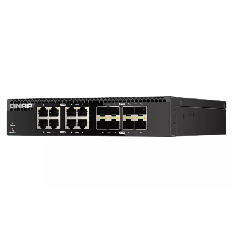 QNAP QSW-3216R-8S8T tinklo komutatorius Nevaldomas L2 10G eternetas (100/1000/10000) Juoda
