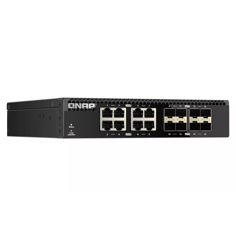 QNAP QSW-3216R-8S8T tinklo komutatorius Nevaldomas L2 10G eternetas (100/1000/10000) Juoda