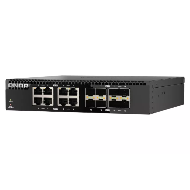 QNAP QSW-3216R-8S8T tinklo komutatorius Nevaldomas L2 10G eternetas (100/1000/10000) Juoda