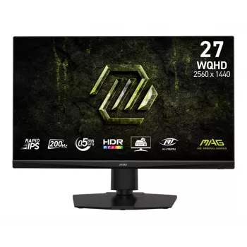 27 colių MSI MAG 272QPF E20 Rapid IPS monitorius, 2560×1440 (WQHD), 0,5 ms, 200 Hz, LED, VESA, reguliuojamo aukščio, juodas