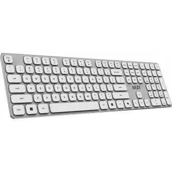 MSI FORGE K210 W COMBO WHITE US klaviatūra, pelė komplekte, Namams/ Biurui, USB, QWERTY, JAV anglų