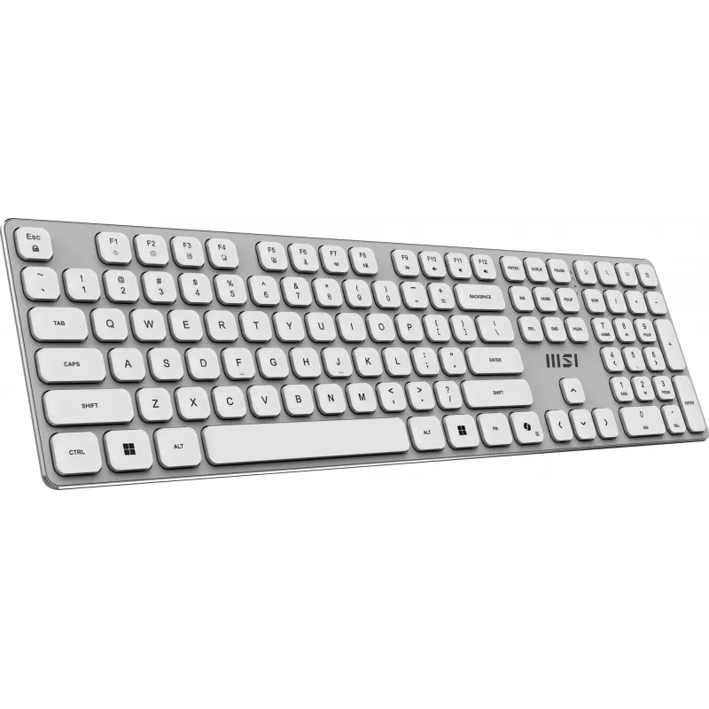 MSI FORGE K210 W COMBO WHITE US klaviatūra, pelė komplekte, Namams/ Biurui, USB, QWERTY, JAV anglų