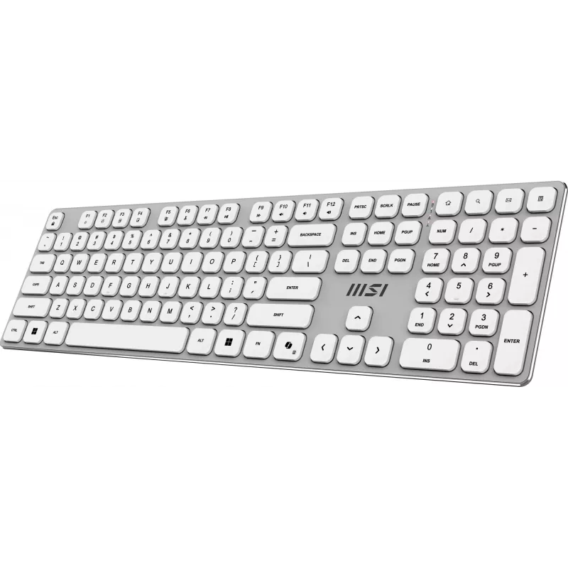 MSI FORGE K210 W COMBO WHITE US klaviatūra, pelė komplekte, Namams/ Biurui, USB, QWERTY, JAV anglų