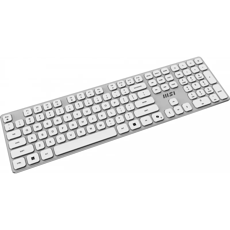 MSI FORGE K210 W COMBO WHITE US klaviatūra, pelė komplekte, Namams/ Biurui, USB, QWERTY, JAV anglų